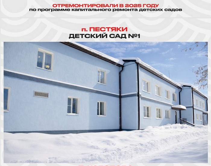 В 2026 году капитальный ремонт пройдет в 64 детских садах